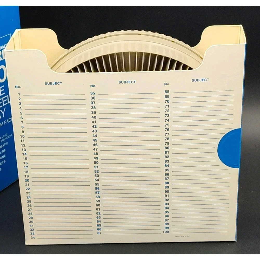 SET-6 Montgomery Ward 100 Slide Wheel Tray Album Set Carousel VTG B42.5HA1065-70